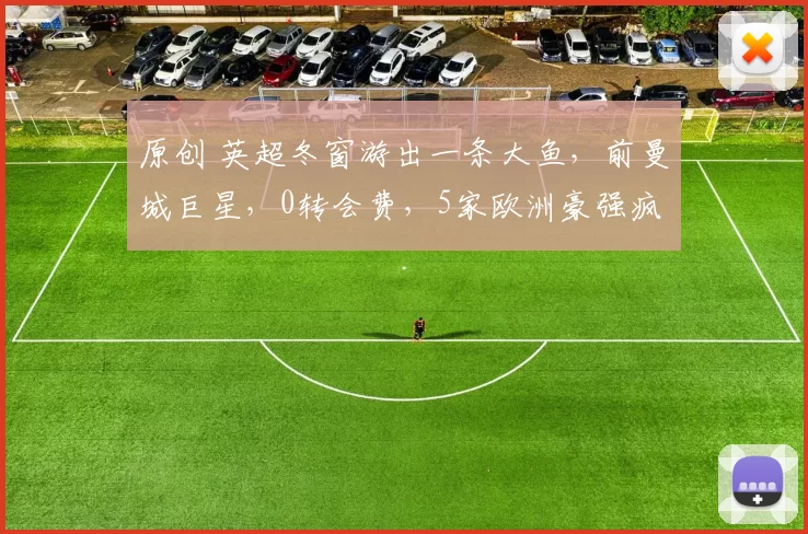 原创 英超冬窗游出一条大鱼，前曼城巨星，0转会费，5家欧洲豪强疯抢